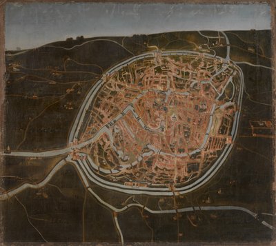 布鲁日地图（布面油画） 作者 佛兰芒学校