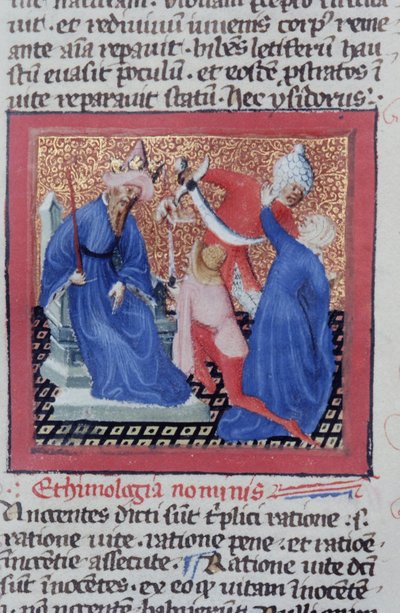来自布鲁日Legenda Aurea的Gen 1111 Page女士，电话：c.1400-10 作者 佛兰芒学校