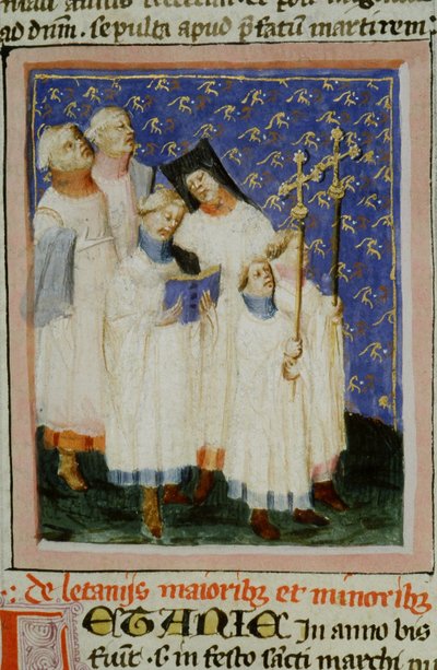 来自布鲁日Legenda Aurea的Gen 1111 Page女士，电话：c.1400-10 作者 佛兰芒学校