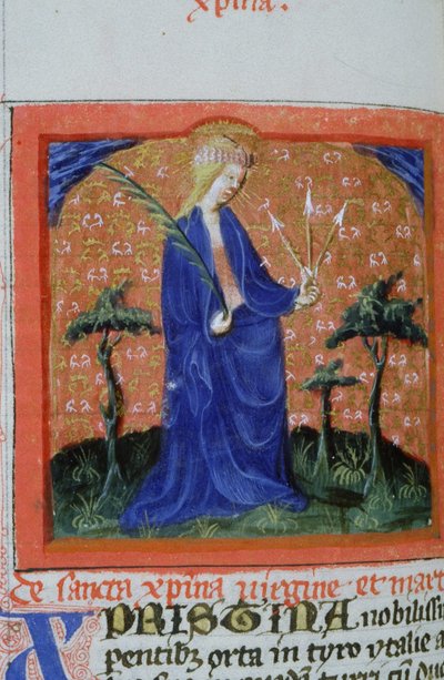 来自布鲁日Legenda Aurea的Gen 1111 Page女士，电话：c.1400-10 作者 佛兰芒学校