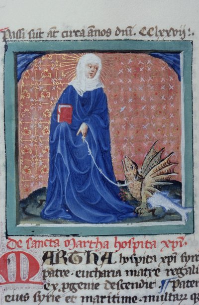 来自布鲁日Legenda Aurea的Gen 1111 Page女士，电话：c.1400-10 作者 佛兰芒学校