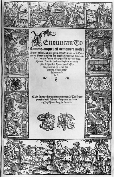 Jacques Lefevre dEtaples（1450？-1537）的法语翻译新约标题页于1531年在安特卫普出版 作者 佛兰芒学校