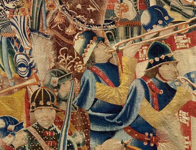 教区挂毯博物馆（Museo Parroquial de Tapices de Pastrana）。佛兰德挂毯。阿齐拉之取》（Toma de Arcila、Asalto de Arcila、De inname van Arzila）。葡萄牙国王阿方索一世的征服系列（Conquistas de Alfonso V de Portugal）。图尔奈。 作者 佛兰芒学校