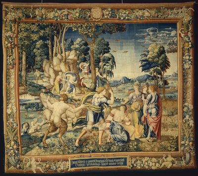 Vertumnus和其他追求者惊讶的Pomona，摘自Vertumnus和Pomona的故事，1535-40 作者 佛兰芒学校