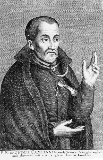 Saint Edmund Campion，来自Jacques Neeffs制作的印刷品 作者 佛兰芒学校