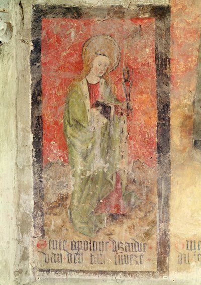 St. Apollonia，来自地穴的壁画，c.1480-1540 作者 佛兰芒学校