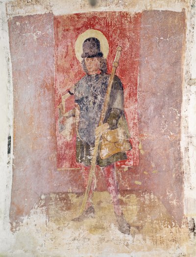 爱尔兰的圣布伦丹，从地下室壁画，c.1480-1540 作者 佛兰芒学校