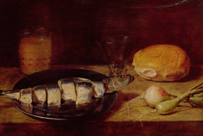 静物与鲱鱼 作者 Flemish School