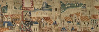 Tapestry showing the Conquests of king Alfonso V of Portugal (Conquistas de Alfonso V de Portugal), Tournai. Detail. (Wool and silk) 作者 佛兰芒学校
