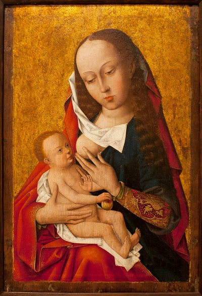 The Virgin and Child - Painting of a Flemish master, oil on wood, ca. 1475-1500 (Virgin and Child, by an unknown netherlandish master, oil on panel, circa 1475-1500) - Museum of Ancient Arts of Lisbon (Portugal) 作者 佛兰芒学校