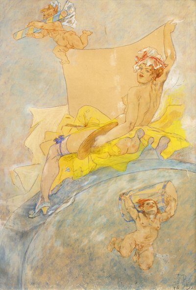 展览海报；展览海报，1896年 作者 费利西安罗普斯