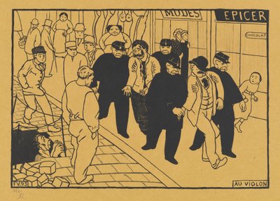 Au Violon Off to the Jug, 1893. 作者 费利克斯·瓦尔洛顿