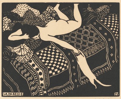 La paresse Laziness, 1896年。 作者 Félix Vallotton
