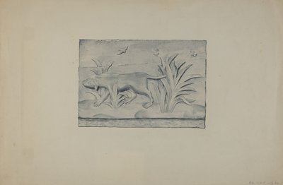 狗的浮雕面板 作者 花卉商人