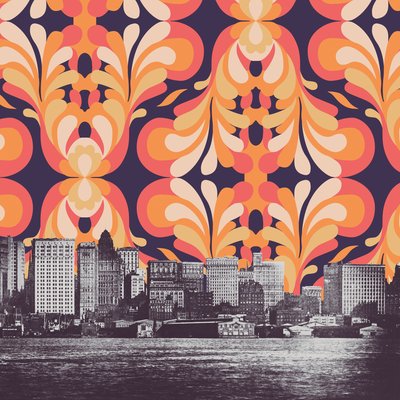 Colorful sky above New York 作者 弗洛伦德·博达特