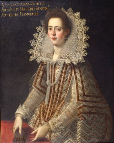 Ginevra Frescobaldi的肖像 作者 Florentine School