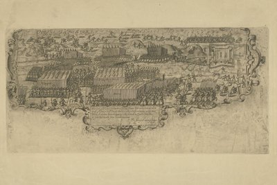 1600 年拿骚的恩斯特-卡西米尔的国家军队与奥地利的阿尔布雷希特的西班牙军队之间的勒芬盖代克战役 作者 约翰恩斯赫德和锌。