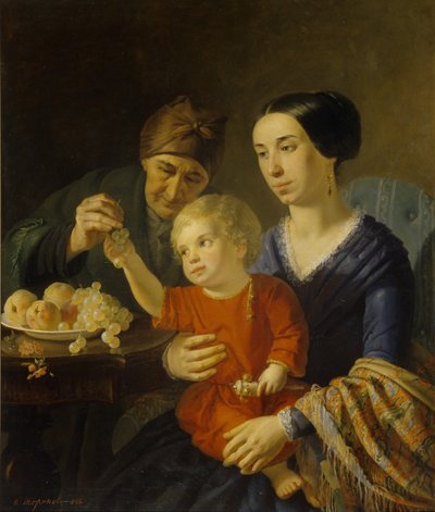 家庭画像，1848年 作者 福玛·加夫里洛维奇·托罗波夫