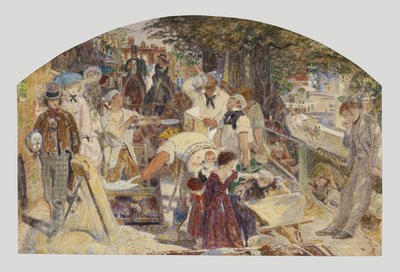 绘画《作品》研究，c.1856（纸上水彩） 作者 福特·马多克斯·布朗