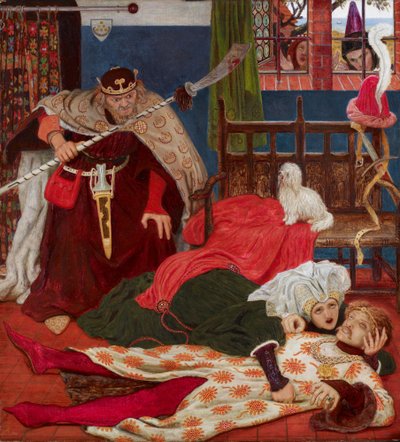 特里斯特拉姆爵士之死（布面油画） 作者 福特·马多克斯·布朗