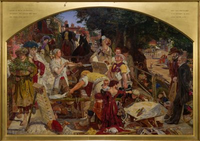 工作，1863年。 作者 Ford Madox Brown