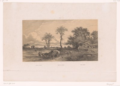 匈牙利风景中的农用牛车
匈牙利风景 / Ungarische Landschaft / Paisage Húngaro（作品名称）
风景中的人物（系列名称） 作者 福罗吉欧