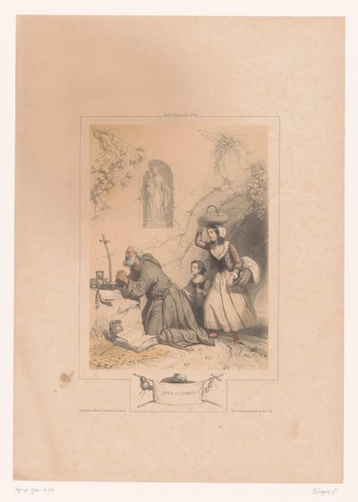 妇女和孩子拜访隐士 Visite à l
