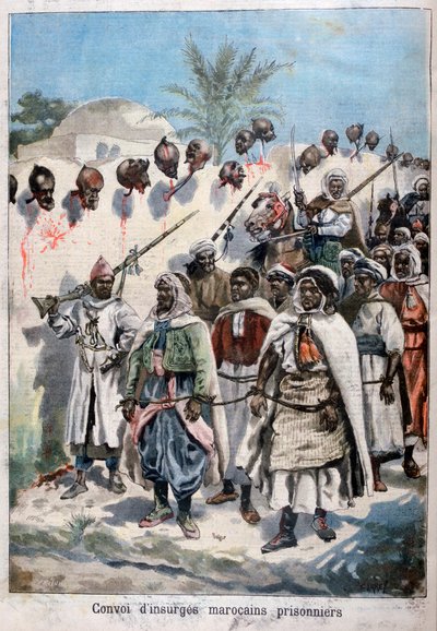 1897年，苏丹·阿卜杜勒·哈菲兹（Sultan Abdul-Hafizs）军队在塔德拉（Tadla）俘虏了叛乱的摩洛哥人。 作者 福尔莫内
