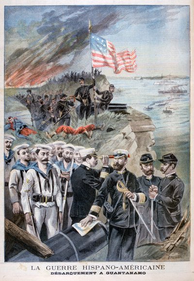 1898年在古巴关塔那摩下船。 作者 福尔莫内