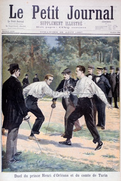 亨利·多奥尔良亲王和都灵孔德公爵之间的决斗，1897年 作者 Fortuné Méaulle
