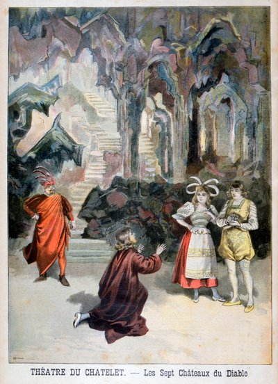 Les Sept Chateaux du Diable的表演，夏特勒剧院，巴黎，1896年 作者 福尔莫内