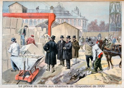 威尔士亲王参观了1900年世界博览会的建筑工地，巴黎，1898年 作者 福尔莫内