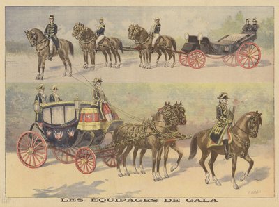 俄罗斯沙皇和沙皇在访问法国时使用的马车 作者 Fortune Louis Meaulle