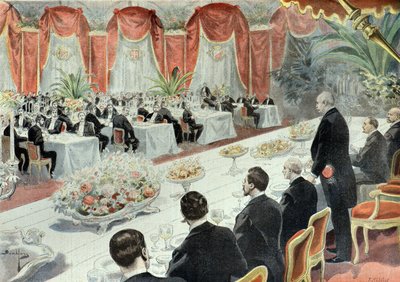 1897 年工商界代表为费利克斯-福尔举行的晚宴（雕刻） 作者 路易斯·莫厄尔财富
