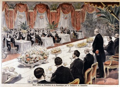 工商联为共和国总统费利克斯·福雷提供晚宴，“Le petit journal”，10 月 24 日 作者 路易斯·莫厄尔财富