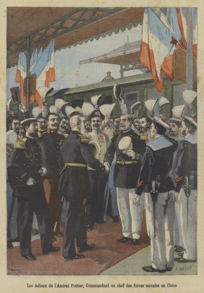 法国海军驻华指挥官爱德华·波蒂埃上将的告别 作者 Fortune Louis Meaulle