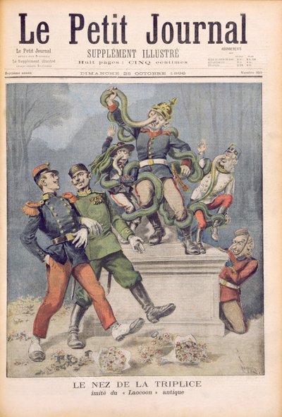 Laocoon之后的Allies&39;Nose，来自&39;Le Petit Journal&39;，1896年10月25日 作者 Fortune Louis Meaulle and Henri Meyer