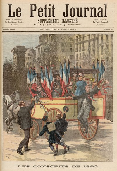 1892年的应征者，来自&39;Le Petit Journal&39;，1892年3月5日 作者 Fortune Louis Meaulle and Henri Meyer