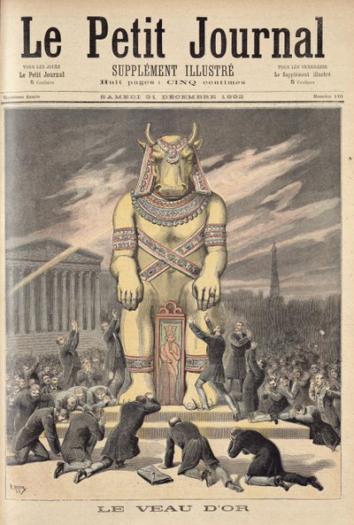 The Golden Calf，来自&39;Le Petit Journal&39;，1892年12月31日 作者 Fortune Louis Meaulle and Henri Meyer
