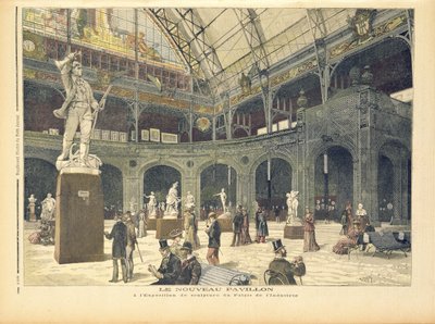 工业宫的新雕塑馆，来自&39;Le Petit Journal&39;，1892年5月21日 作者 财富路易斯·米奥勒和亨利·梅尔