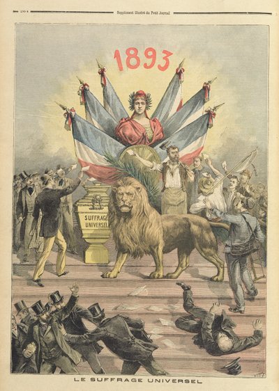 普遍的选举权，1893年8月19日“Le Petit Journal”的补充说明 作者 财富路易斯·米奥勒和亨利·梅尔