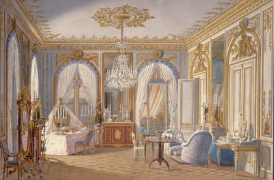 1860年Saint-Cloud女皇Eugenie的更衣室（纸上写着） 作者 富尼耶财富