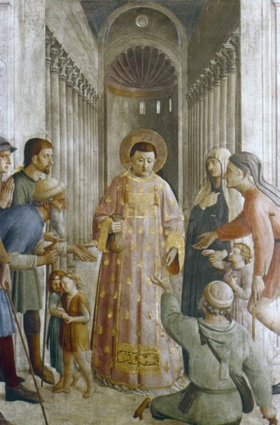 圣劳伦斯施舍（壁画） 作者 Fra（c.1400-55）Angelico