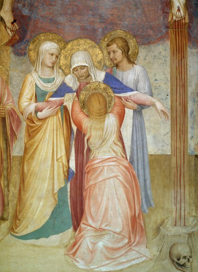 十字架，圣母的细节和章节之家的服务员，1441-42壁画 作者 Fra Angelico
