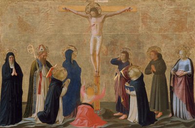 在十字架上钉死，可能大约在1440。 作者 Fra Angelico