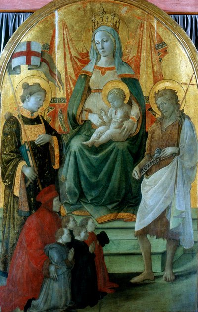 麦当娜·德尔·切普（Madonna del Ceppo）麦当娜的股票，1453年 作者 菲利波·里皮