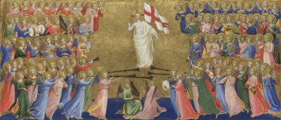 基督在Fiesole San Domenico Altarpiece，c。 1423-1424 作者 Fra Giovanni Angelico da Fiesole