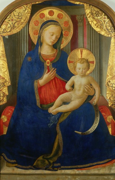 谦逊的圣母 谦逊的圣母，约1435-1440。 作者 Fra Giovanni Angelico da Fiesole