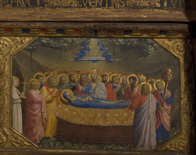 处女之死报喜台重塑了5个Predella场景，1430-1432年 作者 Fra Giovanni Angelico da Fiesole