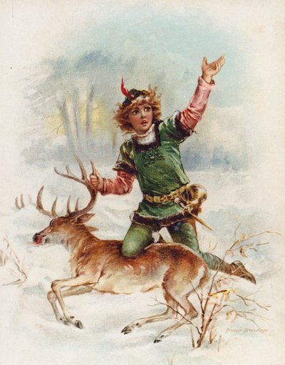 凯尔纳丰的爱德华（chromolitho） 作者 弗朗西斯·布伦戴奇